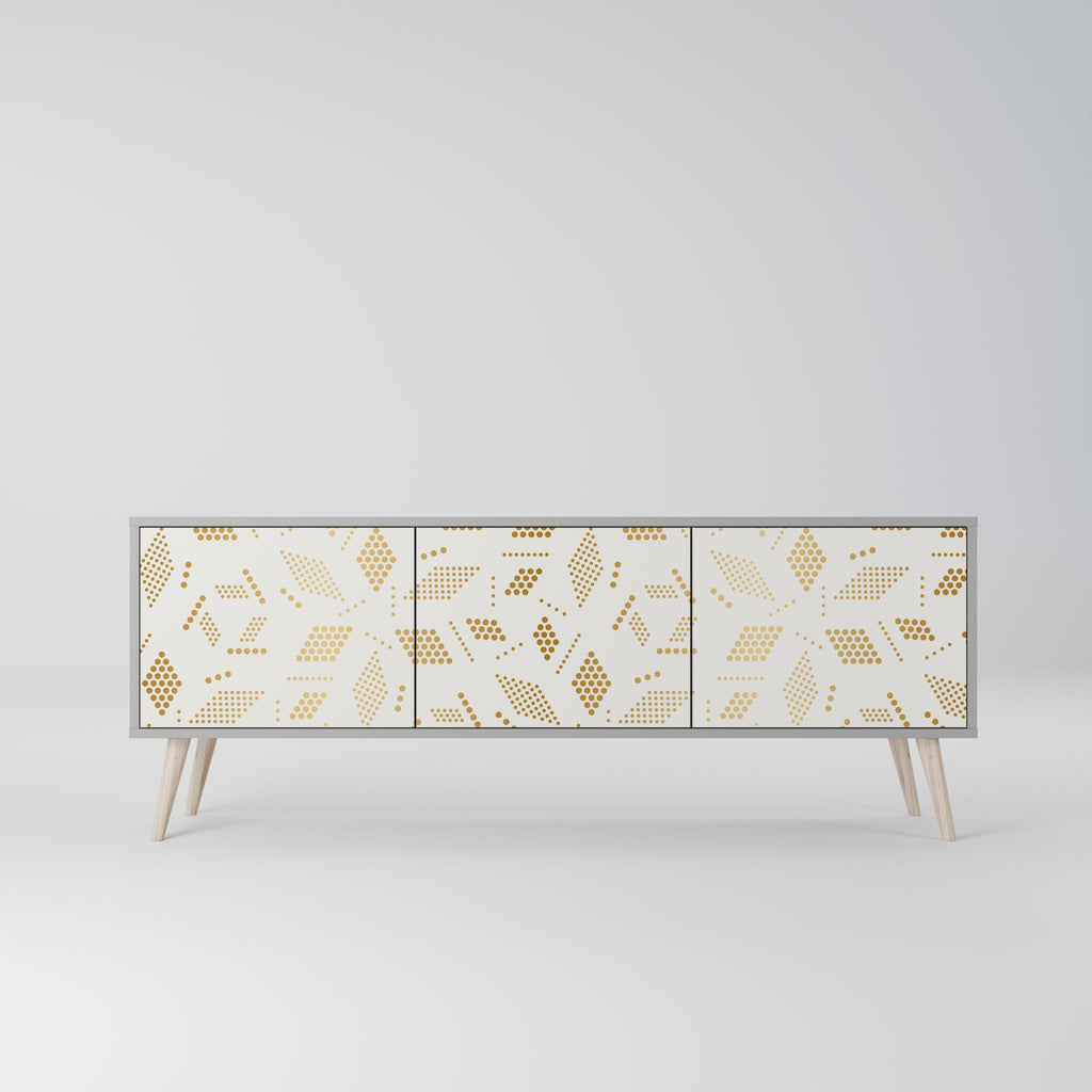 SPOTTED DAZE Móvel de TV com 3 Portas em Acabamento Cinzento