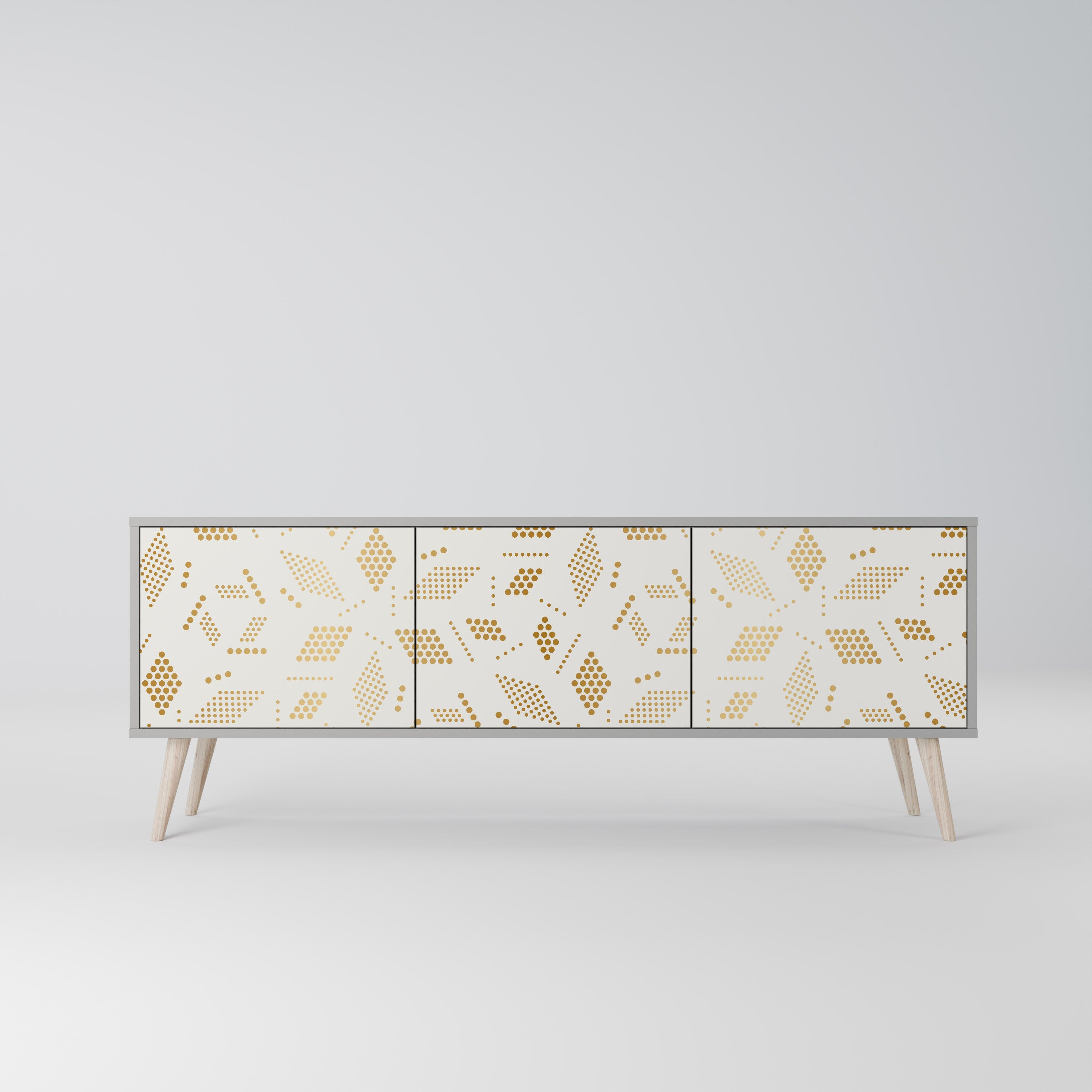 SPOTTED DAZE Móvel de TV com 3 Portas em Acabamento Cinzento