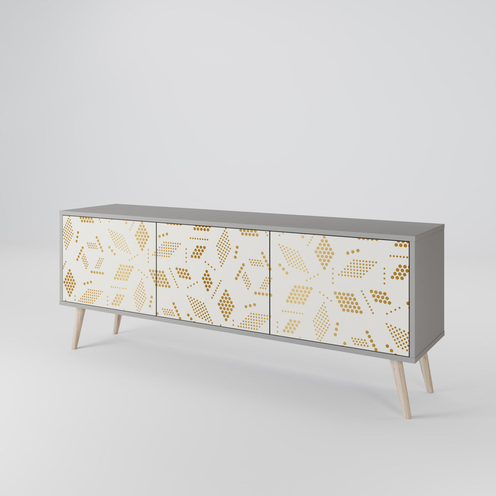 SPOTTED DAZE Móvel de TV com 3 Portas em Acabamento Cinzento