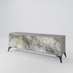 TIMELESS GLIDE Móvel de TV com 3 Portas em Acabamento Cinzento