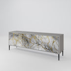 TIMELESS GLIDE Móvel de TV com 3 Portas em Acabamento Cinzento