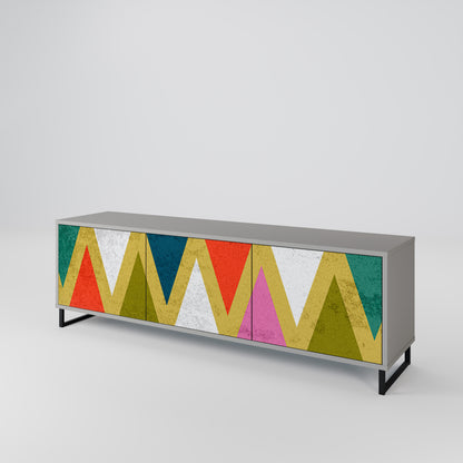 COLORFUL TRIANGLES Móvel de TV de 3 Portas