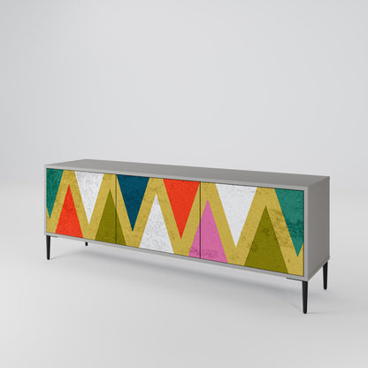 COLORFUL TRIANGLES Móvel de TV de 3 Portas