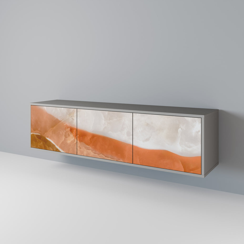 SANDHILLS SPLENDOUR Móvel de TV com 3 Portas em Acabamento Cinzento