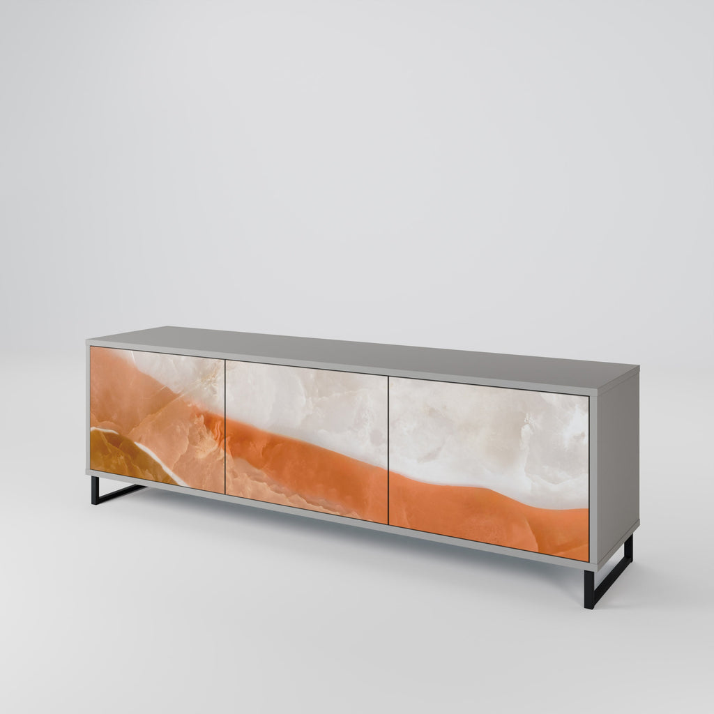 SANDHILLS SPLENDOUR Móvel de TV com 3 Portas em Acabamento Cinzento