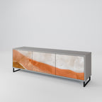 SANDHILLS SPLENDOUR Móvel de TV com 3 Portas em Acabamento Cinzento