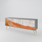 SANDHILLS SPLENDOUR Móvel de TV com 3 Portas em Acabamento Cinzento