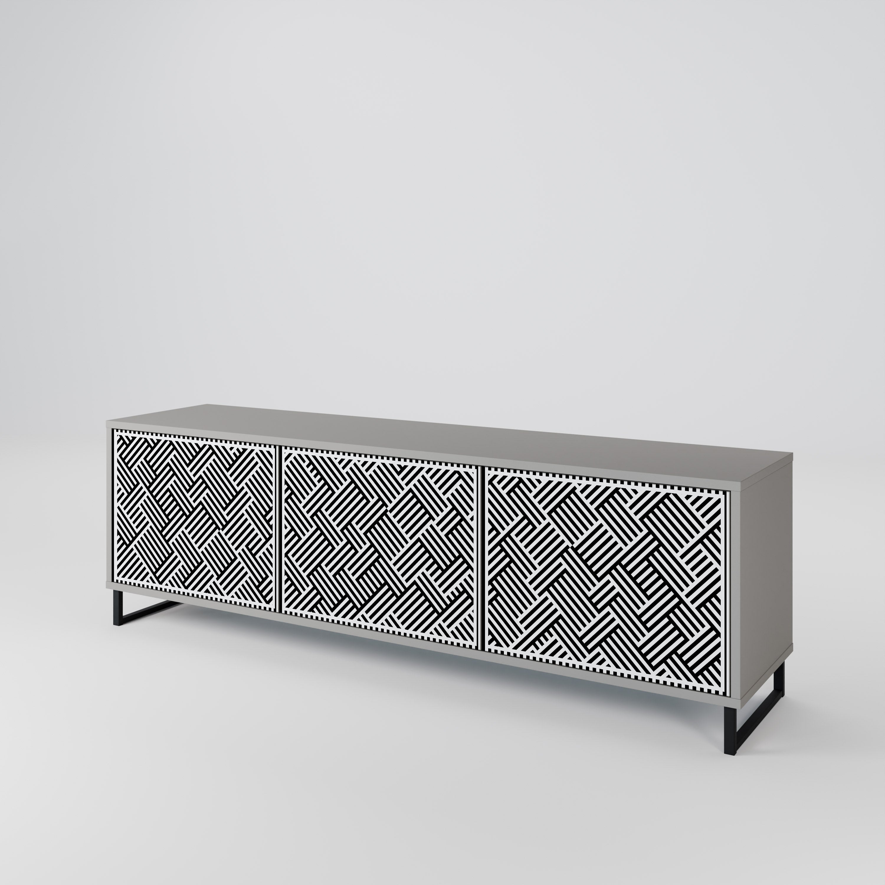 TEMPORARY SEQUENCE Móvel de TV com 3 Portas em Acabamento Cinzento