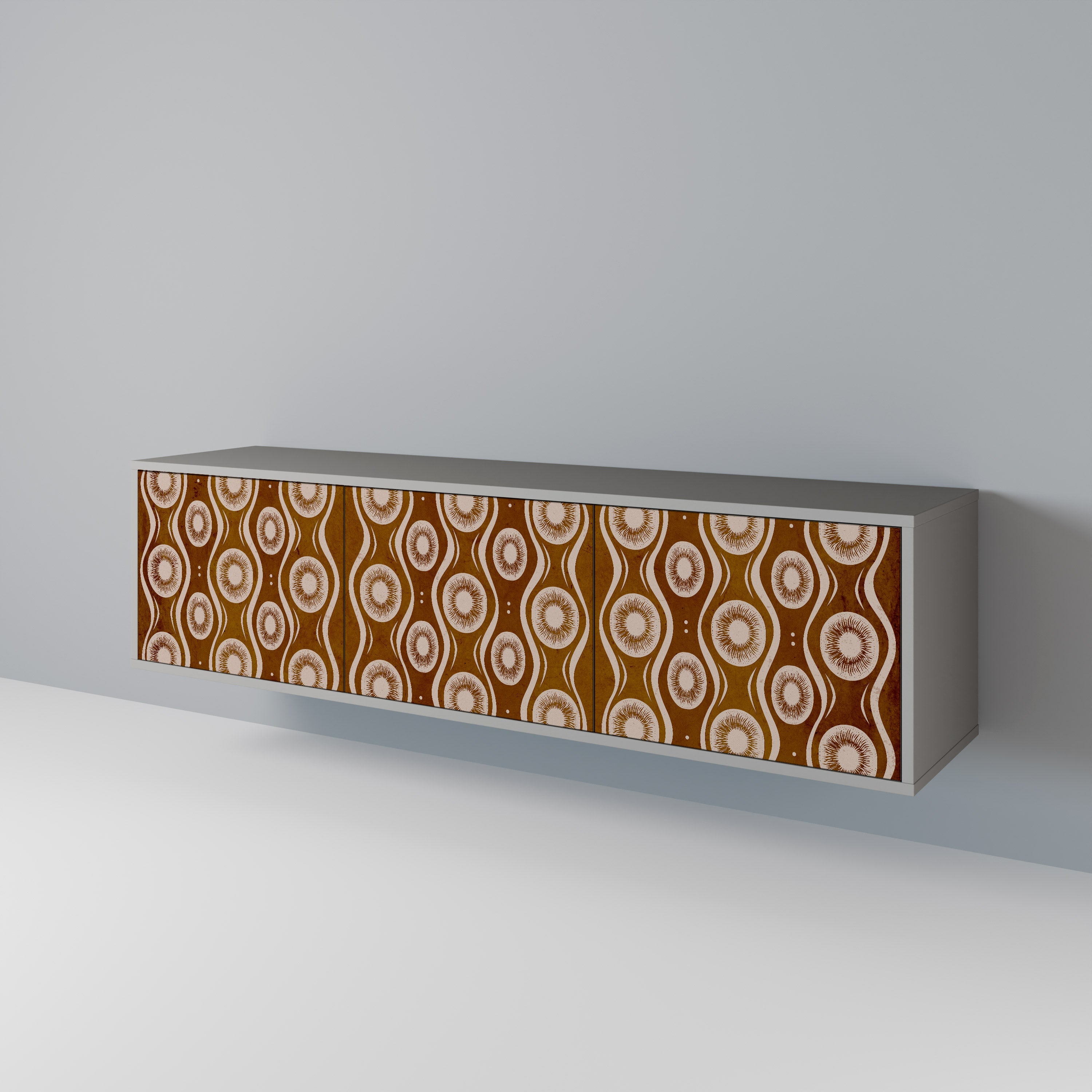 BROWN EYES Móvel de TV com 3 Portas em Acabamento Cinzento