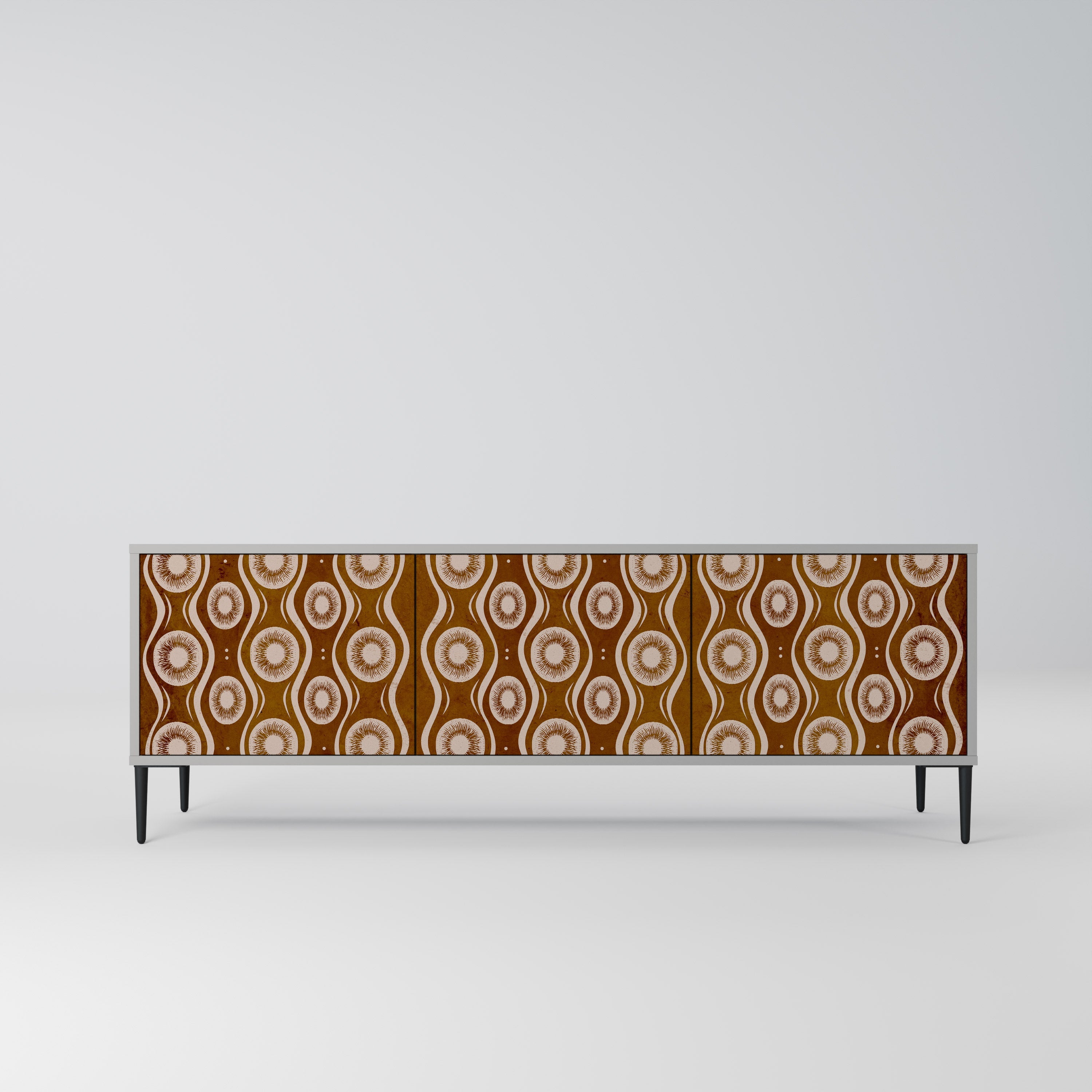 BROWN EYES Móvel de TV com 3 Portas em Acabamento Cinzento