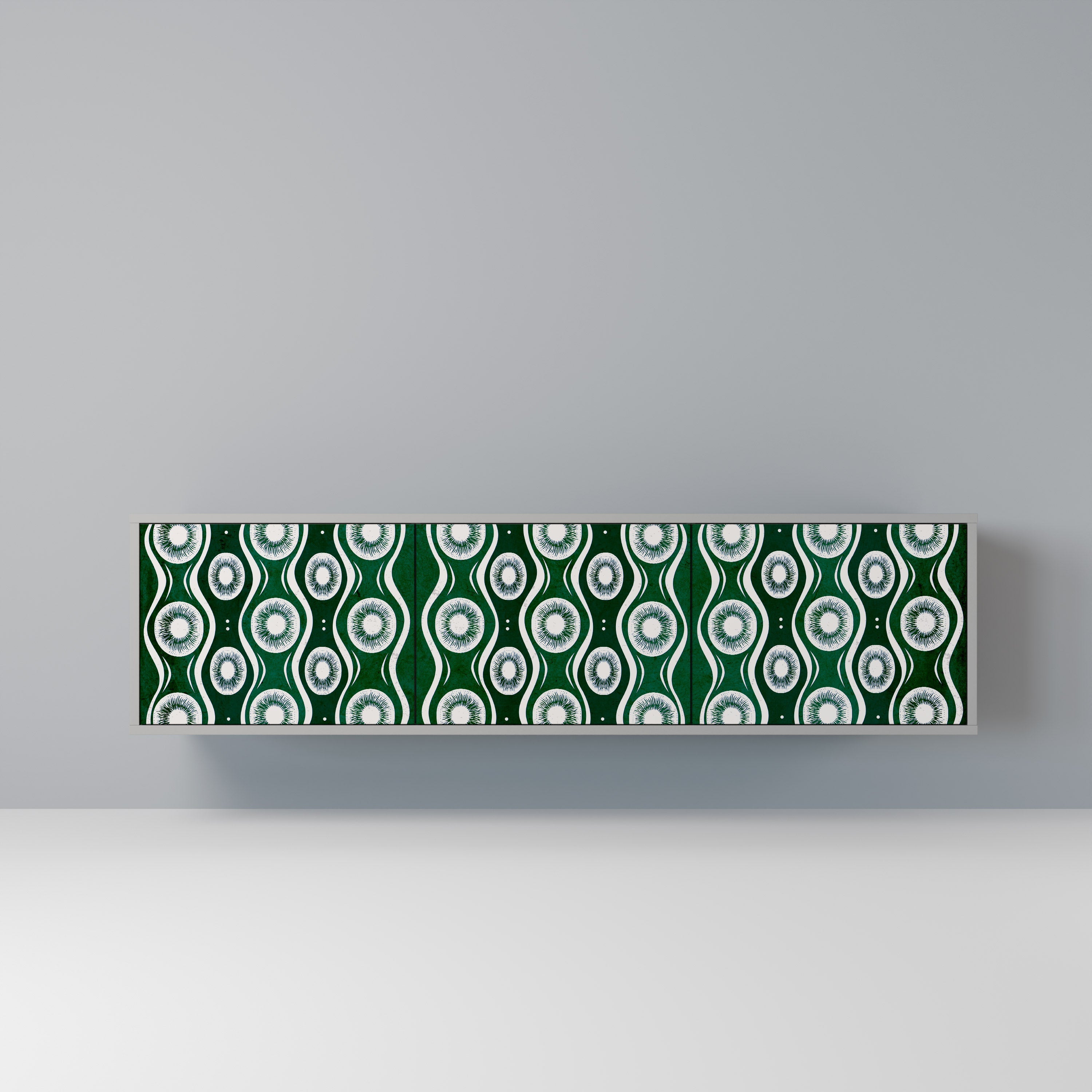 GREEN EYES Móvel de TV com 3 Portas em Acabamento Cinzento