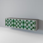 GREEN EYES Móvel de TV com 3 Portas em Acabamento Cinzento