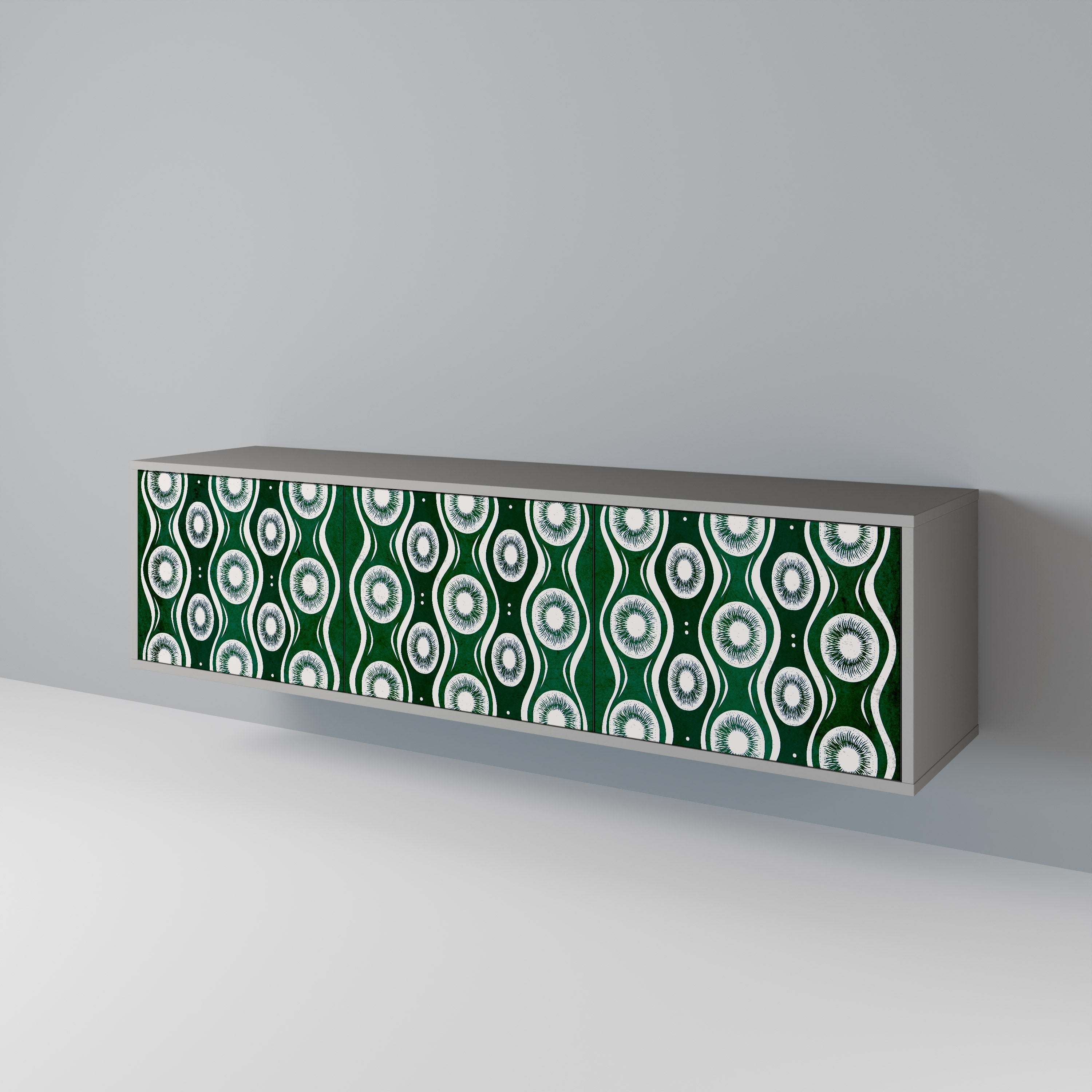 GREEN EYES Móvel de TV com 3 Portas em Acabamento Cinzento