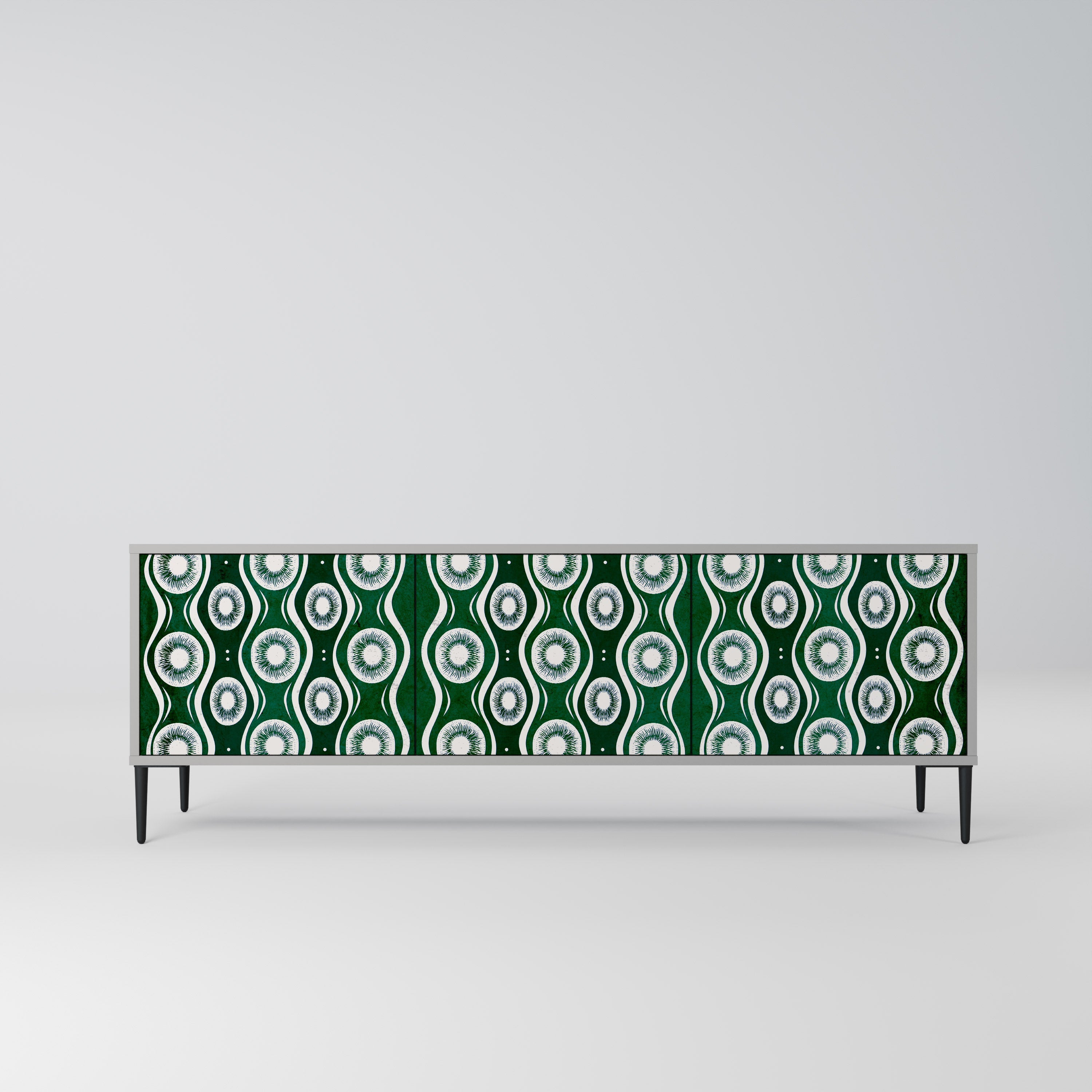 GREEN EYES Móvel de TV com 3 Portas em Acabamento Cinzento