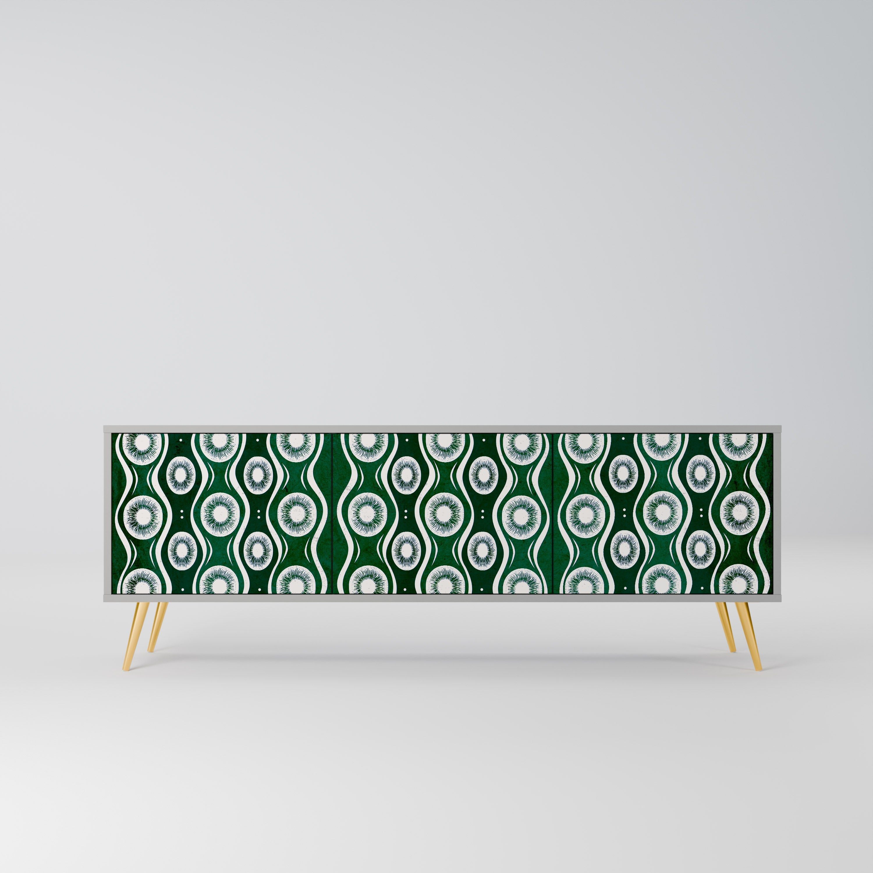 GREEN EYES Móvel de TV com 3 Portas em Acabamento Cinzento