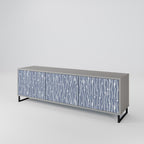 GRAPHITE RAIN Móvel de TV com 3 Portas em Acabamento Cinzento