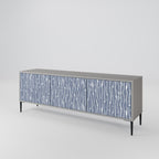 GRAPHITE RAIN Móvel de TV com 3 Portas em Acabamento Cinzento