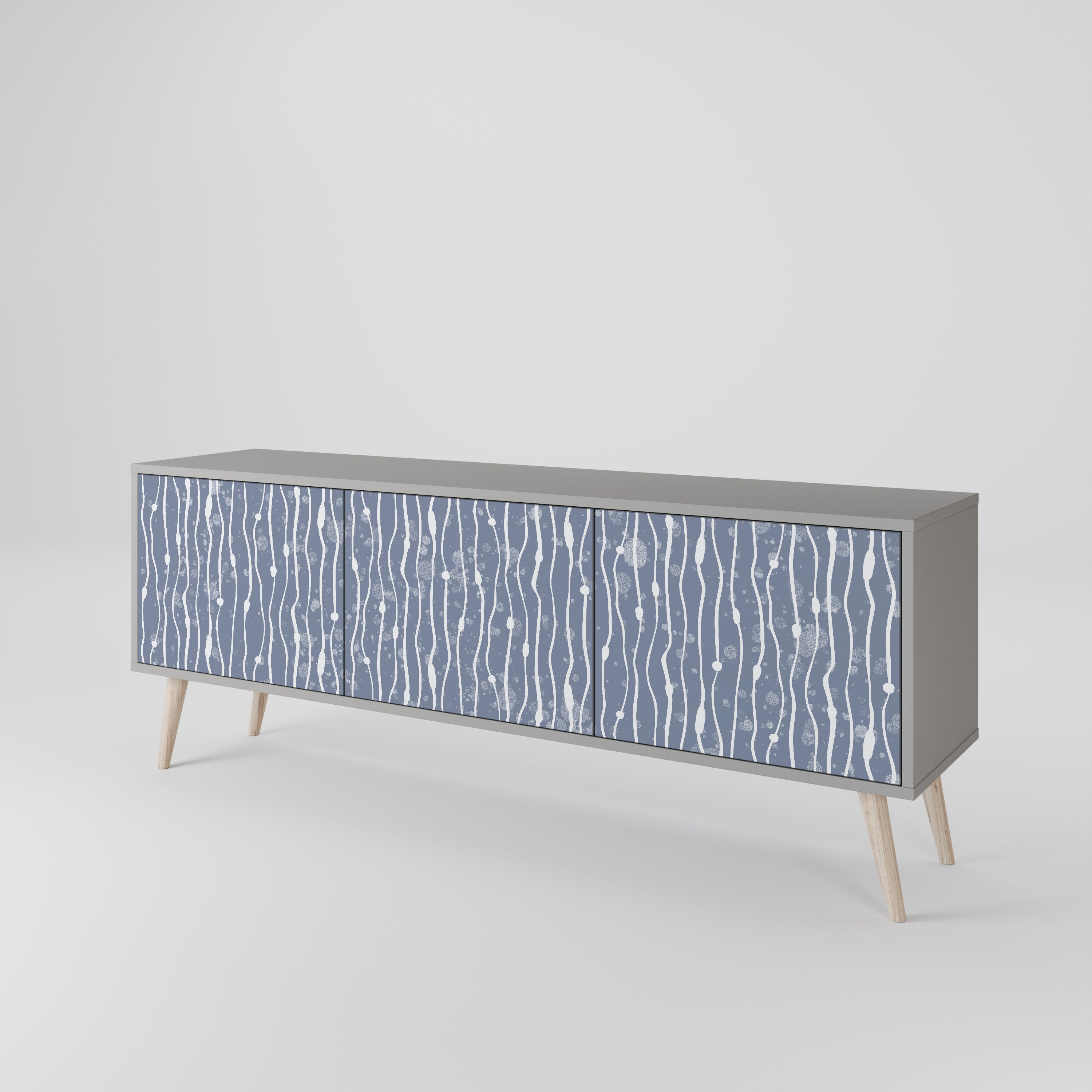 GRAPHITE RAIN 3-Door TV Cabinet