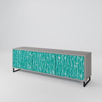 TURQUOISE RAIN Móvel de TV com 3 Portas em Acabamento Cinzento