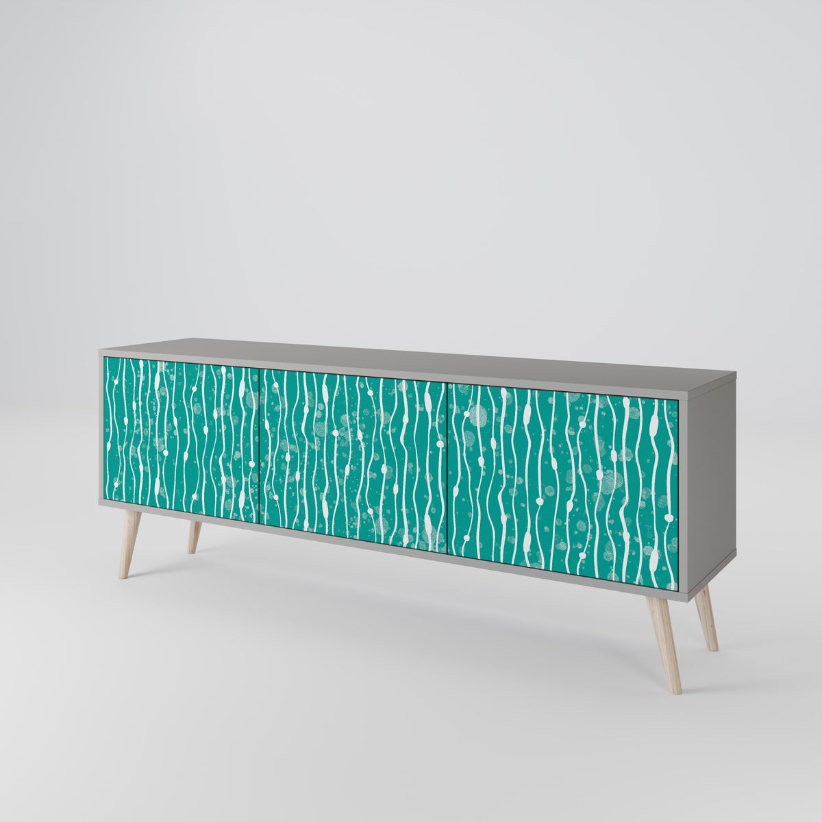 TURQUOISE RAIN Móvel de TV de 3 Portas