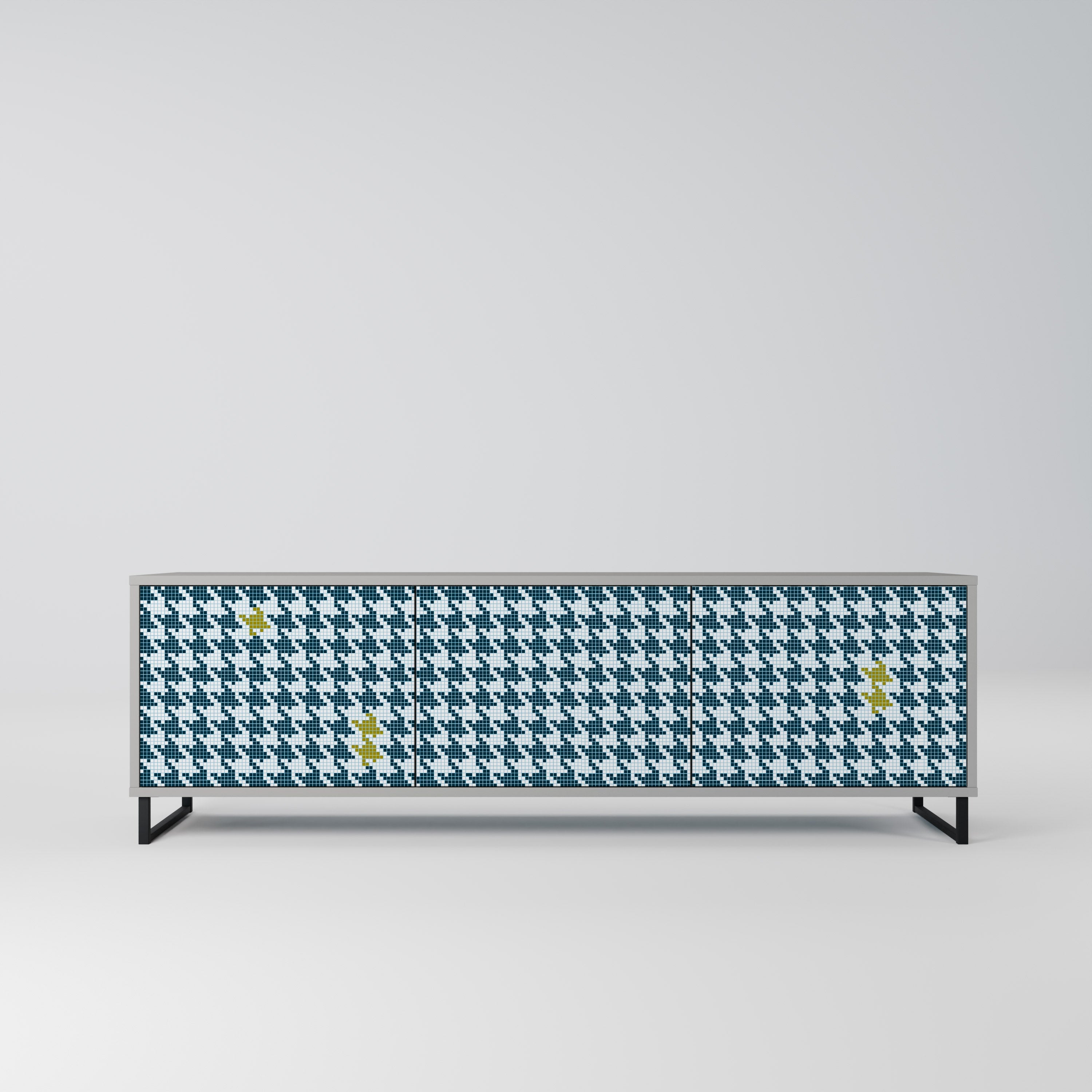 OUT OF CONTEXT Móvel de TV com 3 Portas em Acabamento Cinzento