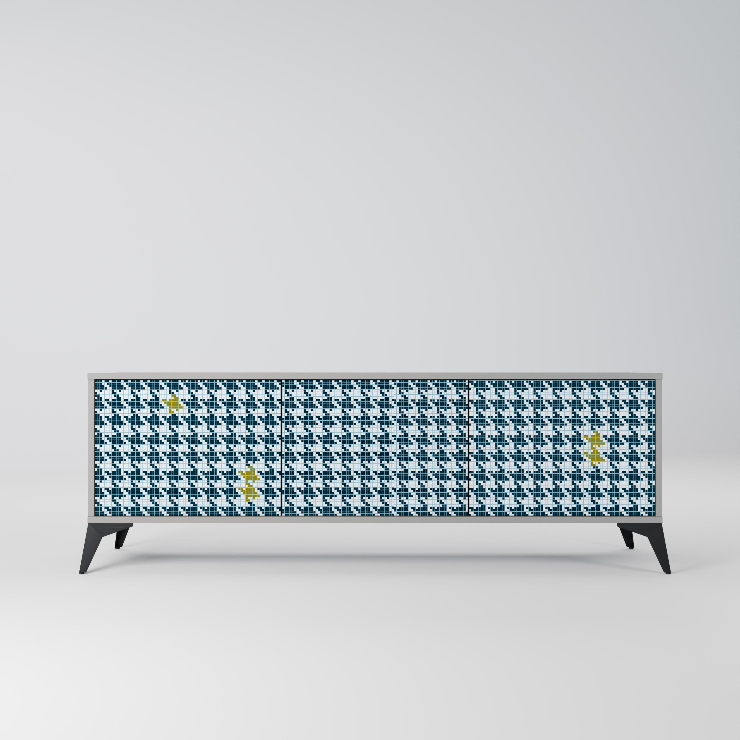 OUT OF CONTEXT Móvel de TV com 3 Portas em Acabamento Cinzento