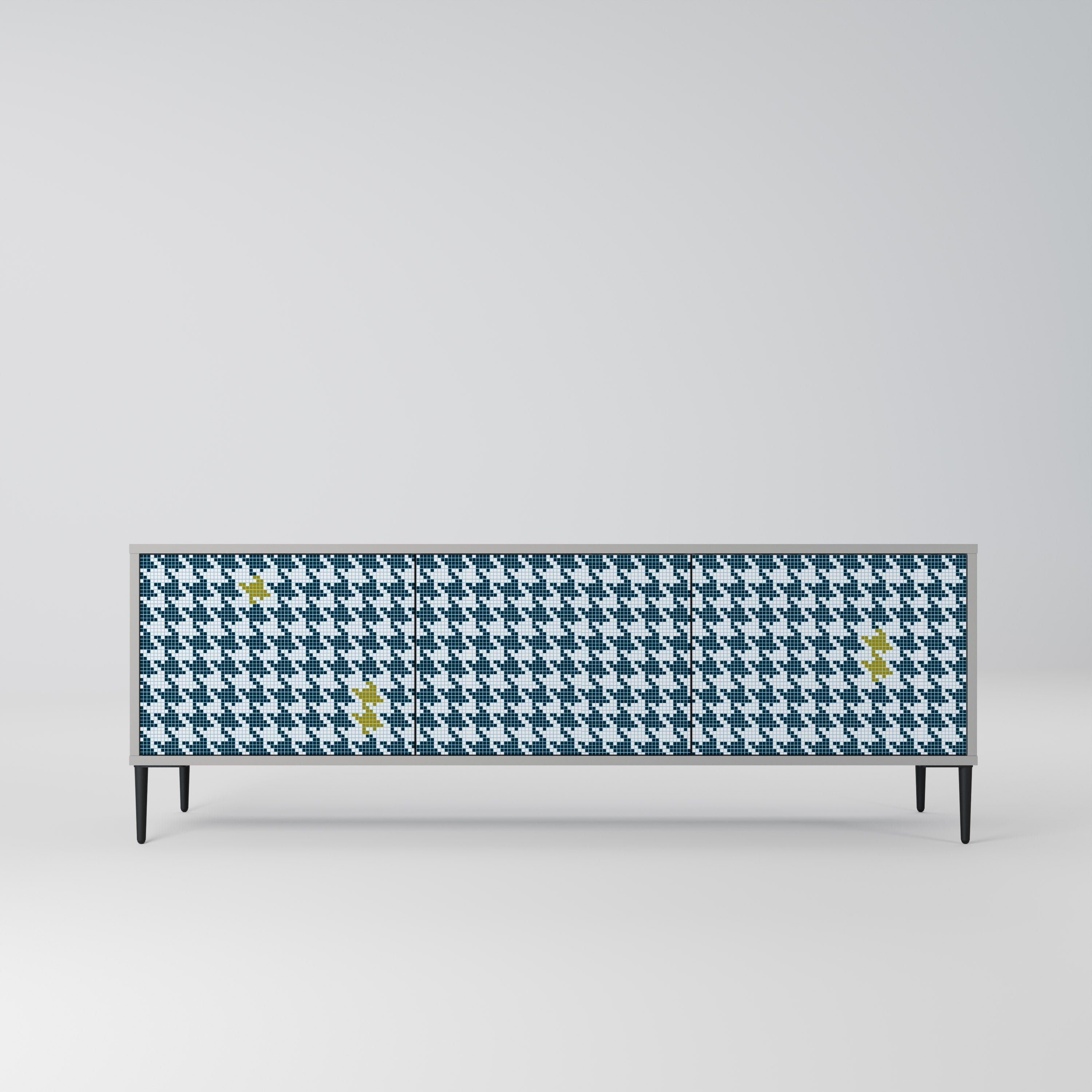 OUT OF CONTEXT Móvel de TV com 3 Portas em Acabamento Cinzento