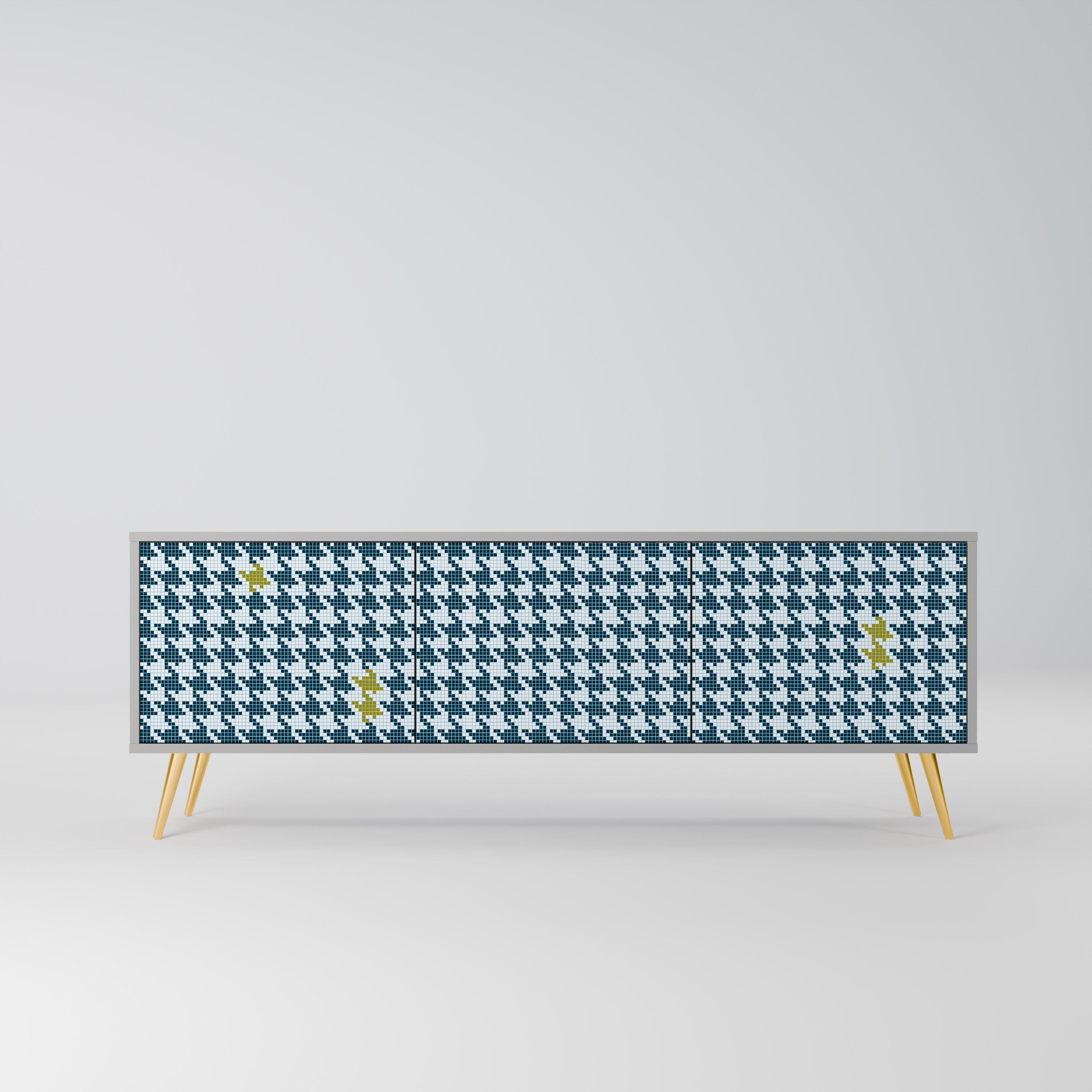 OUT OF CONTEXT Móvel de TV com 3 Portas em Acabamento Cinzento