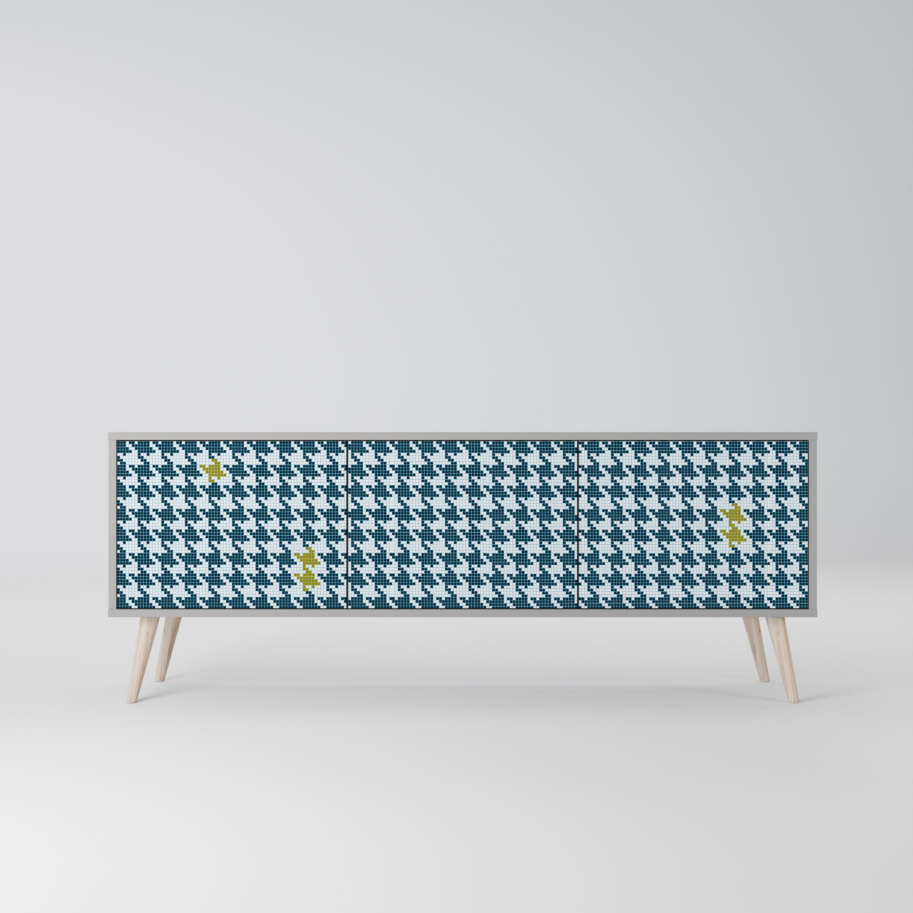 OUT OF CONTEXT Móvel de TV com 3 Portas em Acabamento Cinzento