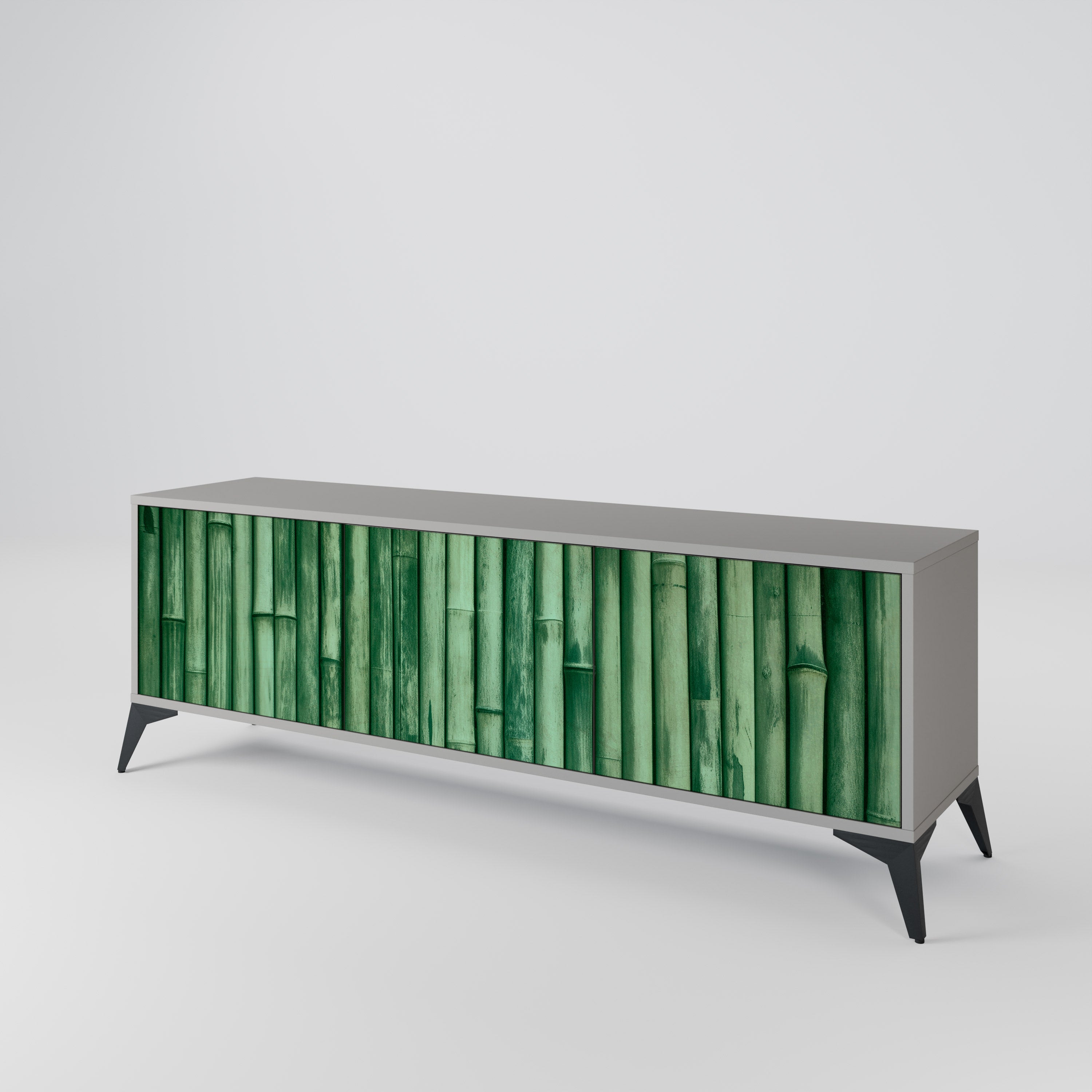 NATURAL GREEN 3-Door TV Cabinet
