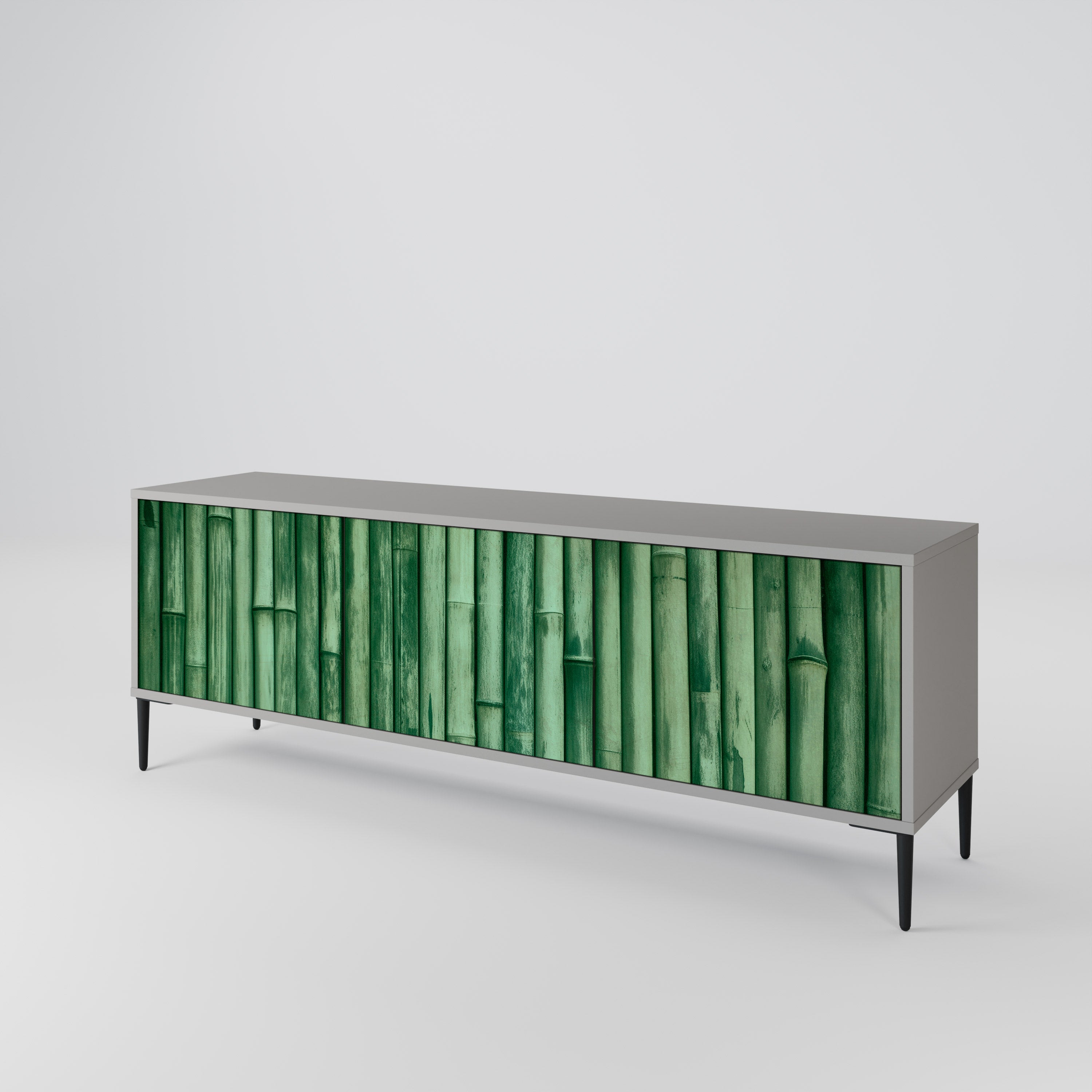 NATURAL GREEN 3-Door TV Cabinet
