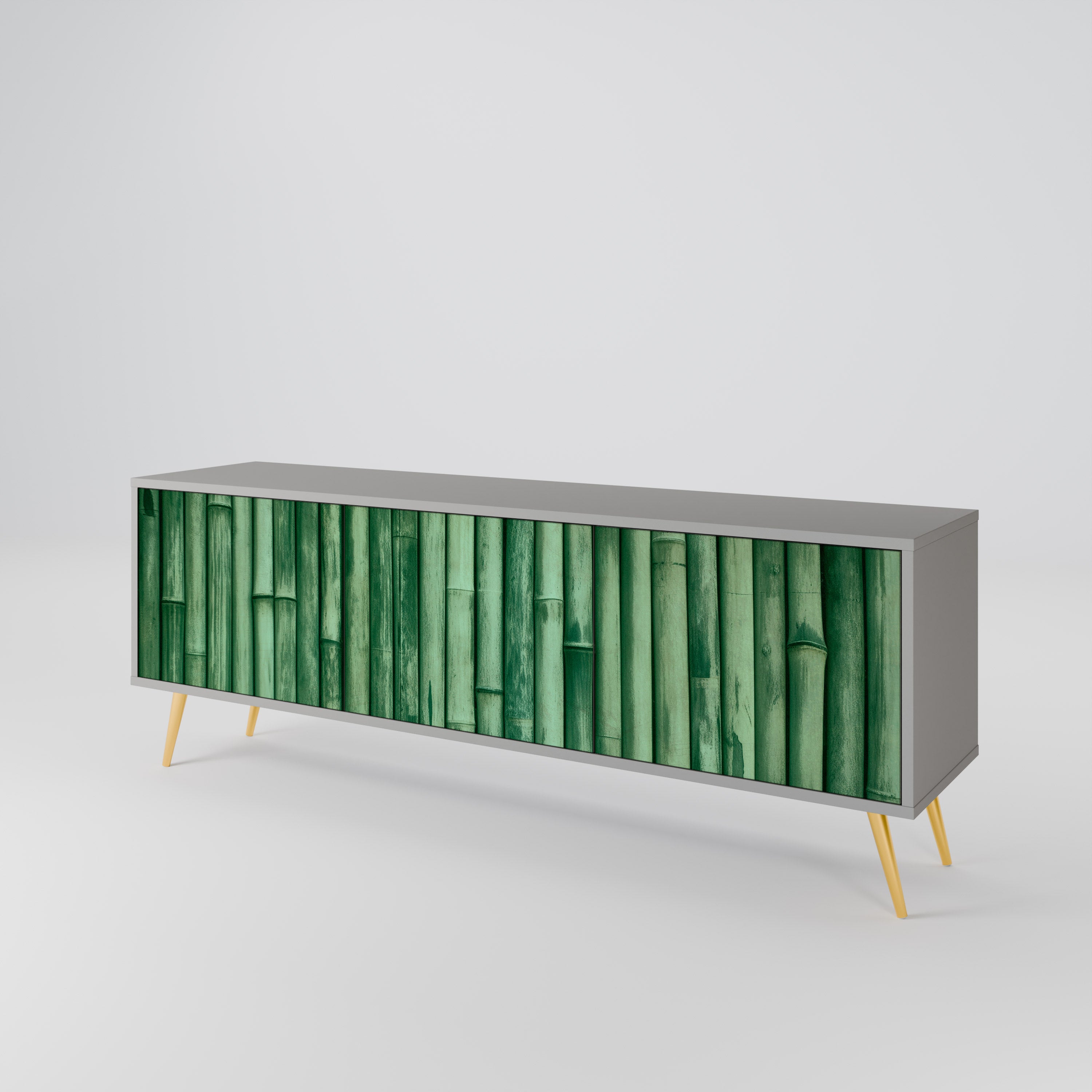NATURAL GREEN 3-Door TV Cabinet