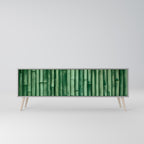 NATURAL GREEN Móvel de TV com 3 Portas em Acabamento Cinzento