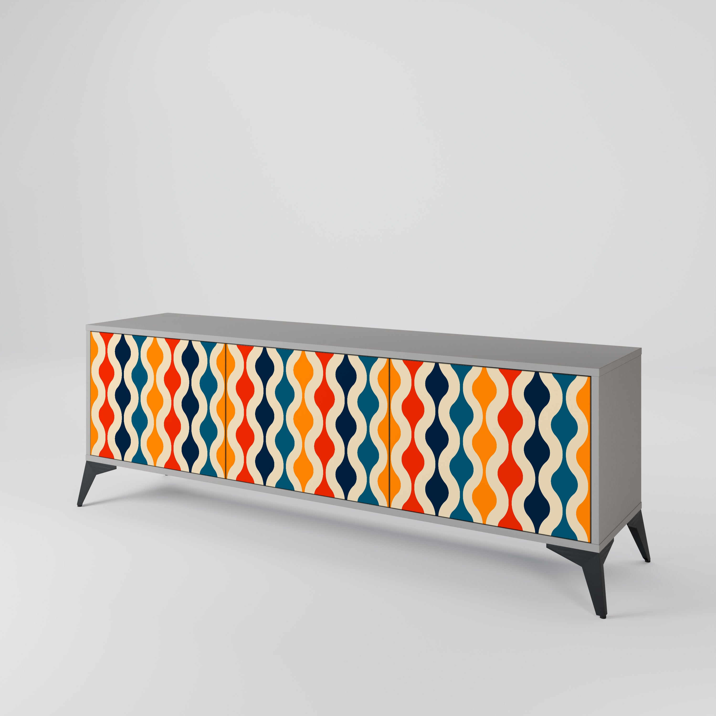 COLORFUL NOSTALGIA 3-Door TV Cabinet