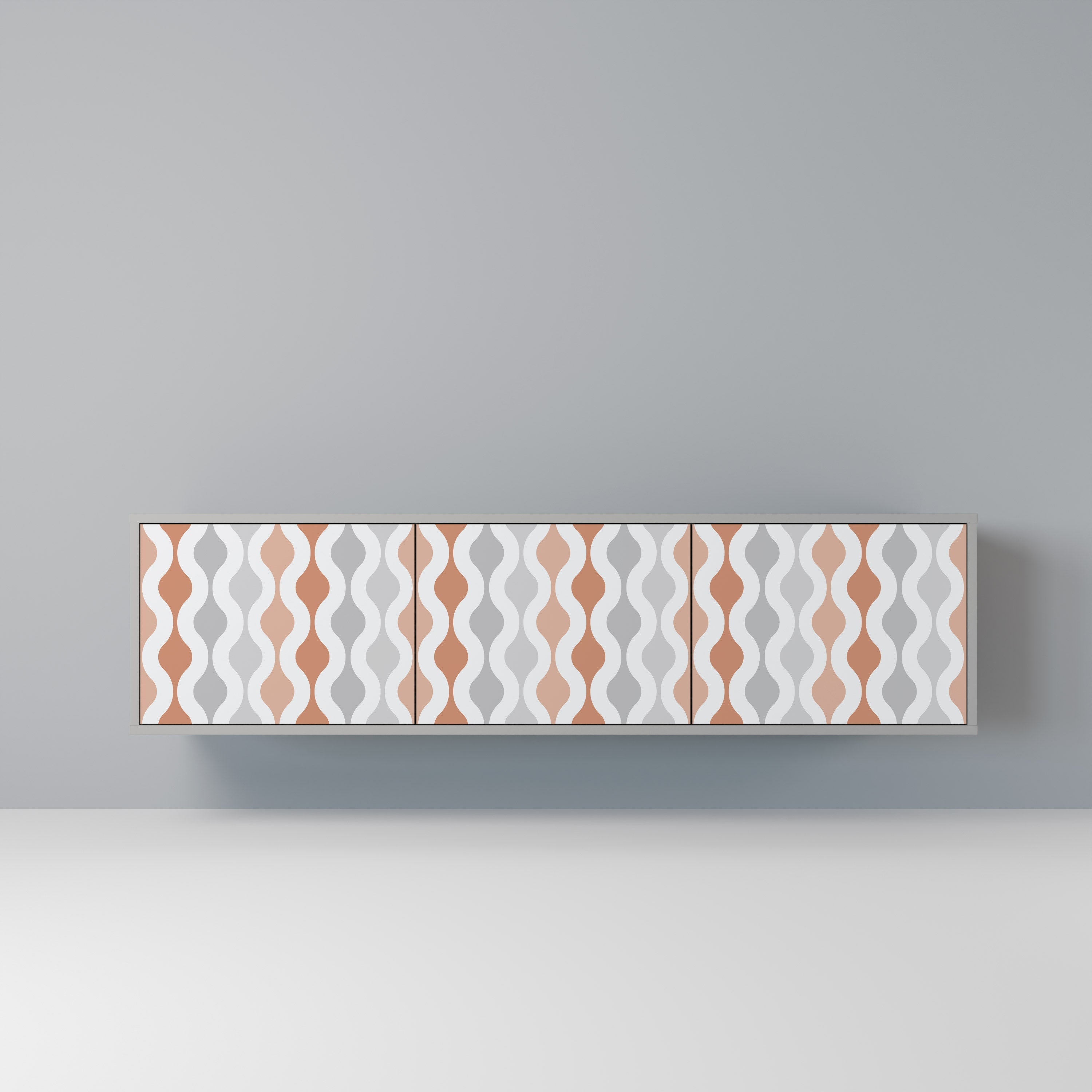 HAZY NOSTALGIA Móvel de TV com 3 Portas em Acabamento Cinzento