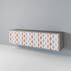 HAZY NOSTALGIA Móvel de TV com 3 Portas em Acabamento Cinzento