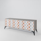 HAZY NOSTALGIA Móvel de TV com 3 Portas em Acabamento Cinzento