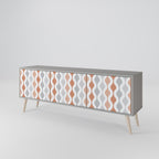 HAZY NOSTALGIA Móvel de TV com 3 Portas em Acabamento Cinzento