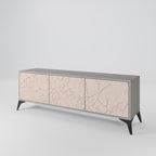 CERAMIC TEXTURE Móvel de TV com 3 Portas em Acabamento Cinzento