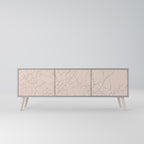 CERAMIC TEXTURE Móvel de TV com 3 Portas em Acabamento Cinzento