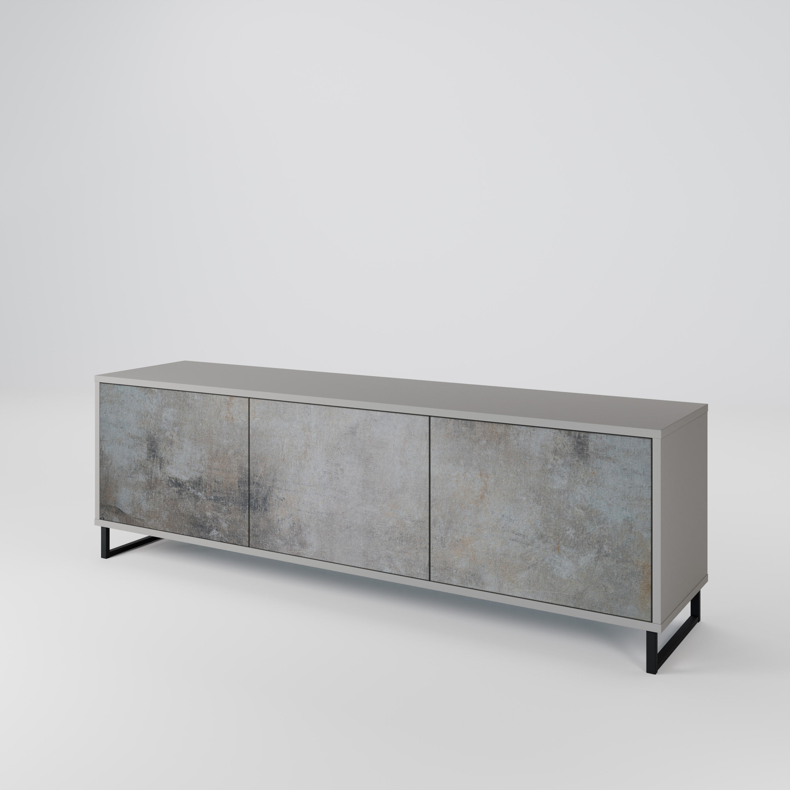 CONCRETE WALL 3-Door TV Cabinet