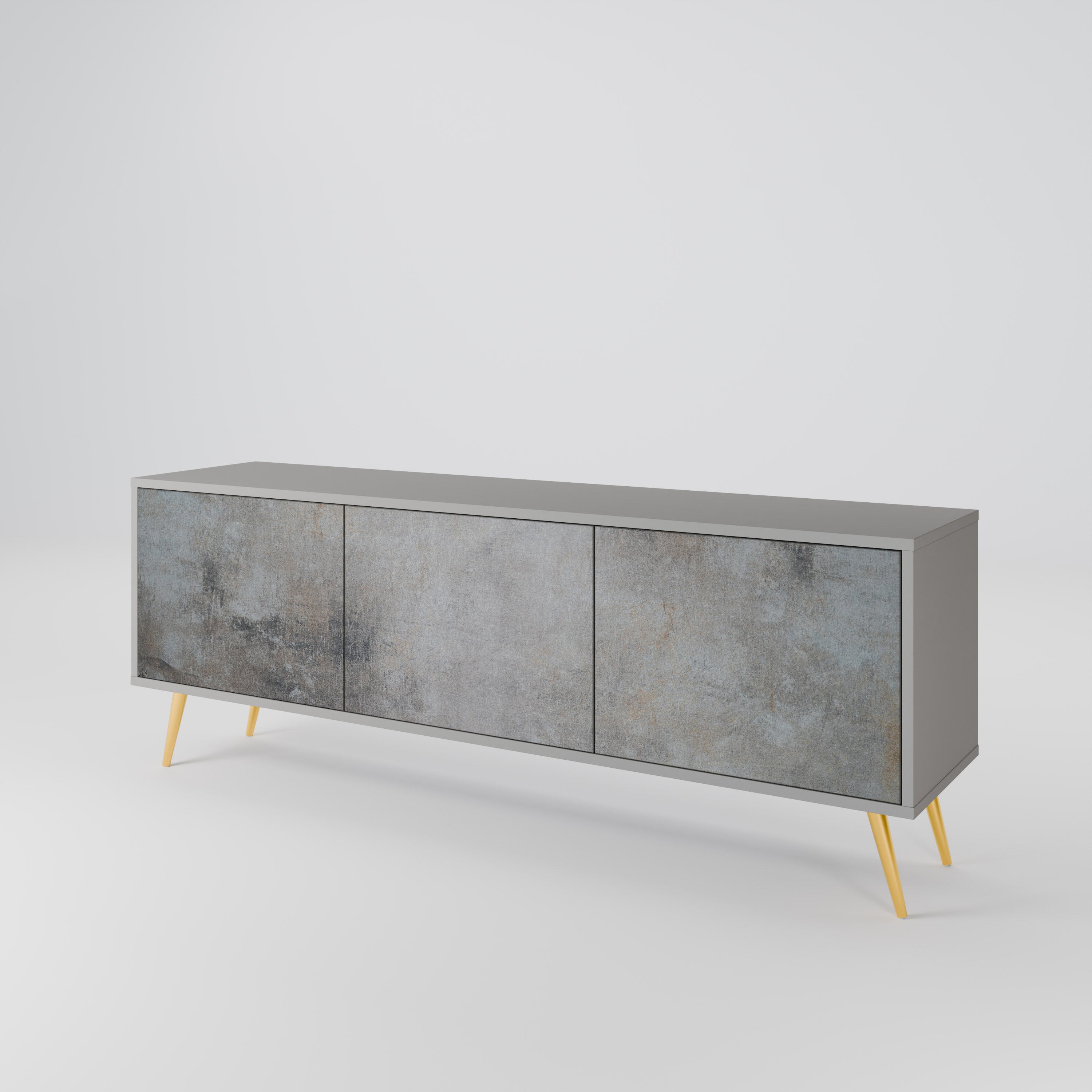 CONCRETE WALL 3-Door TV Cabinet