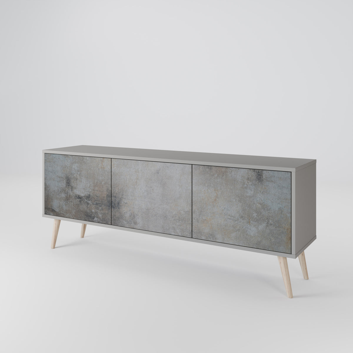 CONCRETE WALL Móvel de TV de 3 Portas