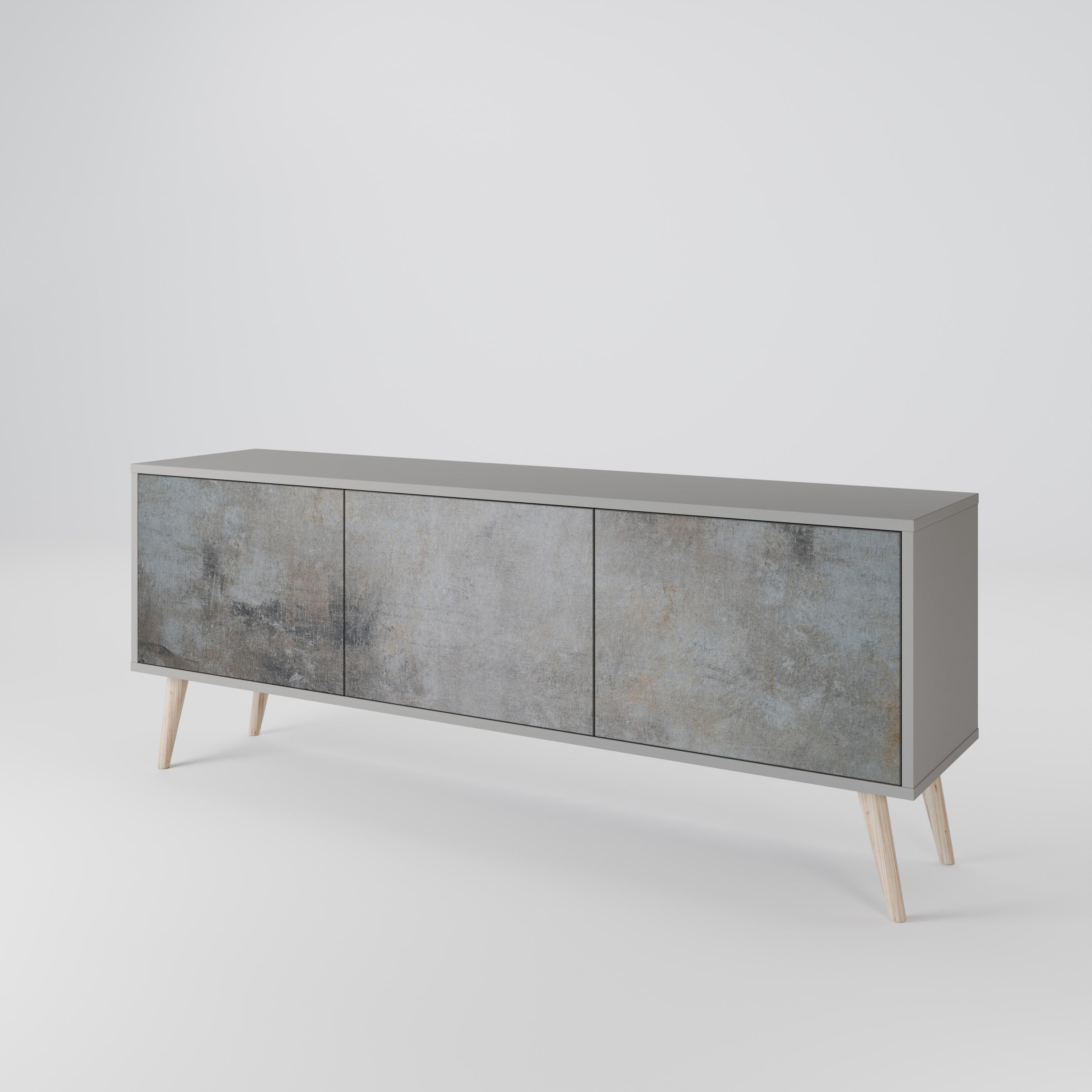 CONCRETE WALL 3-Door TV Cabinet