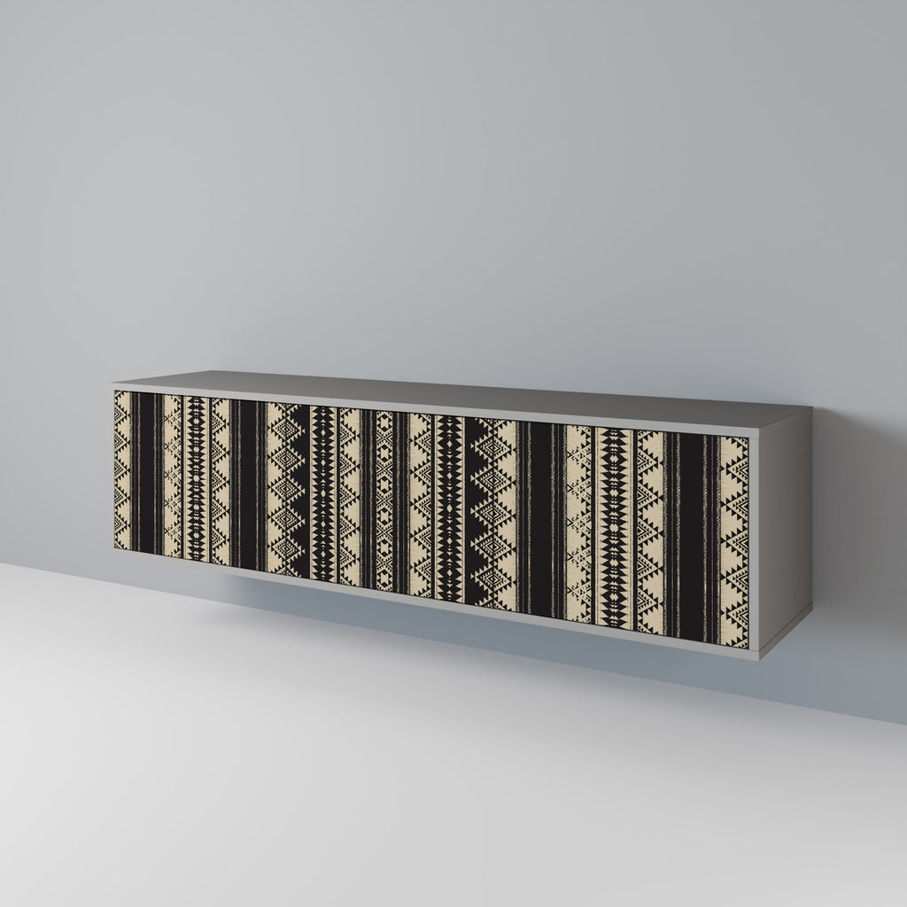 AZTEC Móvel de TV com 3 Portas em Acabamento Cinzento