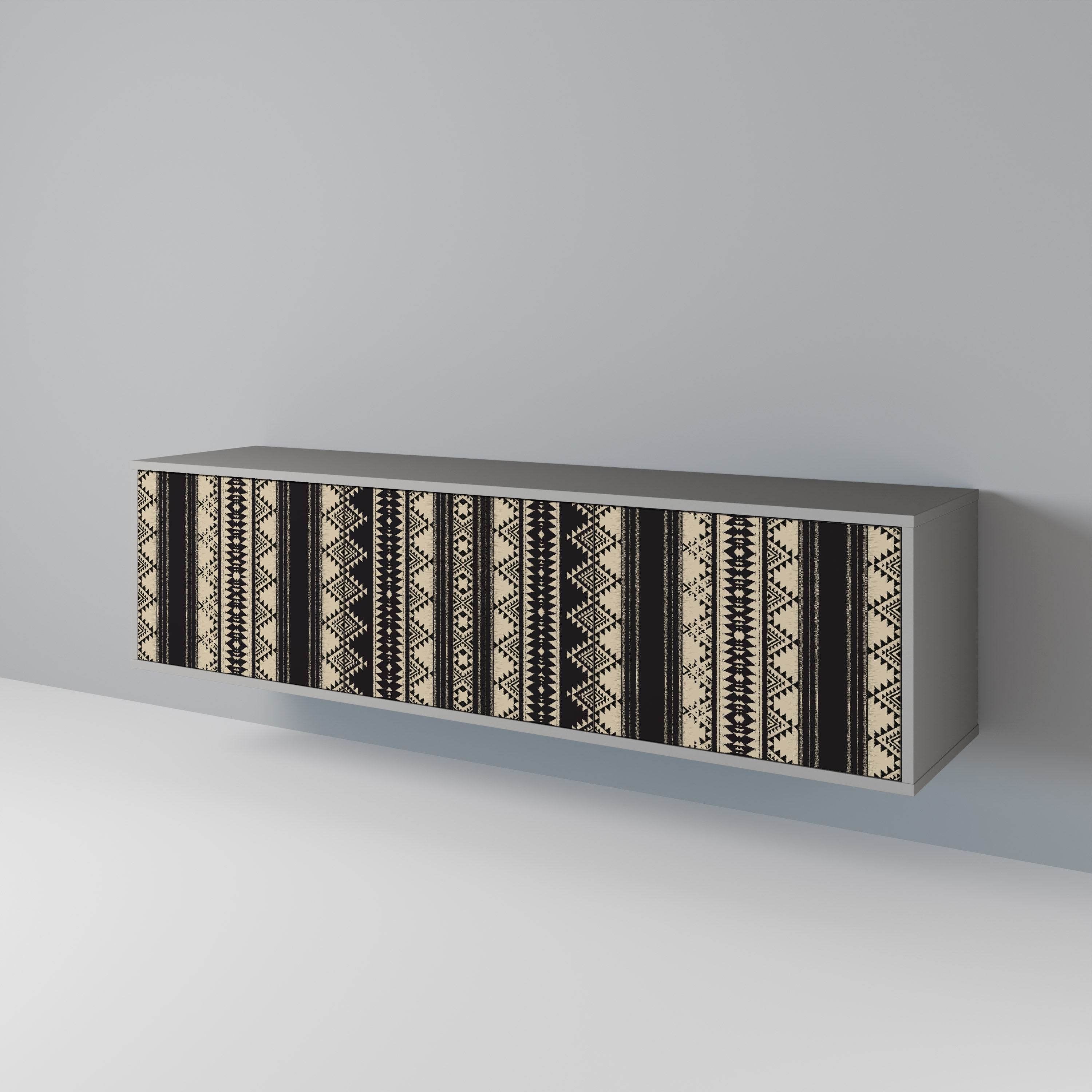 AZTEC Móvel de TV com 3 Portas em Acabamento Cinzento