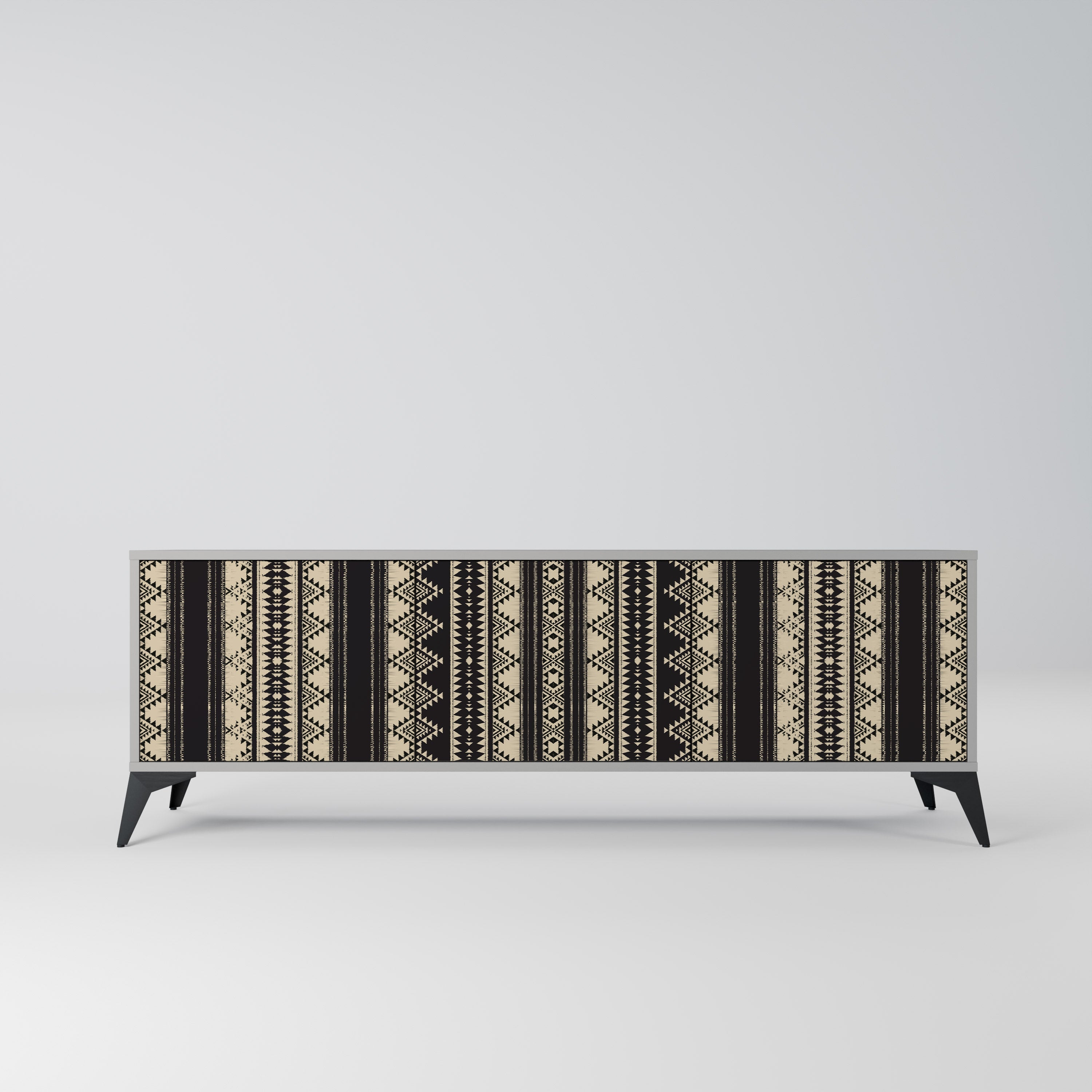 AZTEC Móvel de TV com 3 Portas em Acabamento Cinzento