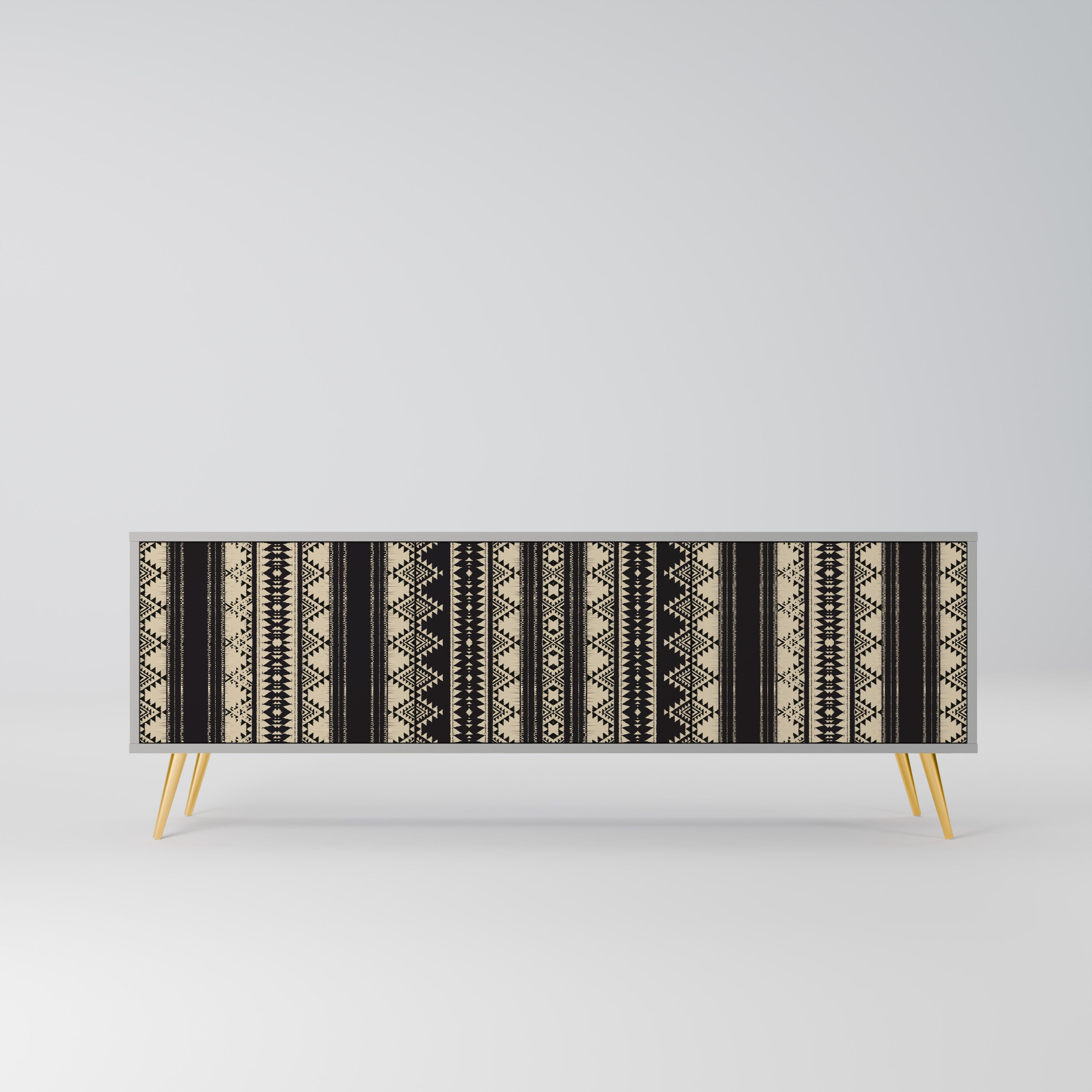 AZTEC Móvel de TV com 3 Portas em Acabamento Cinzento