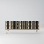 AZTEC Móvel de TV com 3 Portas em Acabamento Cinzento