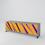 DREAMS COME TRUE Móvel de TV com 3 Portas em Acabamento Cinzento